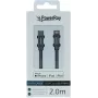 PowerRay USB-C į Lightning MFi pintas kabelis 2m pilkas PR-DCCL200TGY