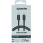 PowerRay USB-C į Lightning pinta tekstilinė juosta 3m pilka PR-DCCL300TGY