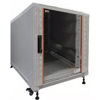 IT-BUDGET 19 inch tinklo spintelė SRK 12U 600x800 mm šviesiai pilka, iš anksto surinkta