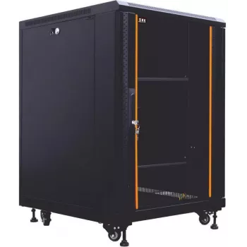 IT-BUDGET 19 inch tinklo spintelė SRK - 12U - 600x800 mm - stiklo/plieno durelės - išardoma - juoda (90ITB19SRK1268GSN)