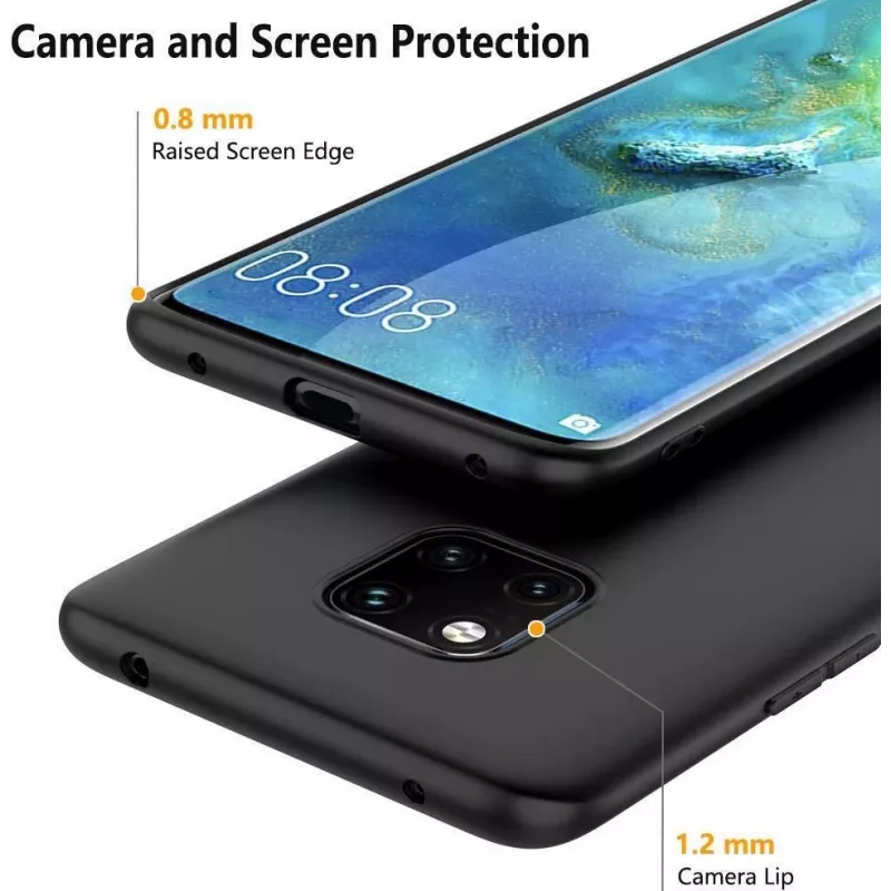 CYOO Premium skysto silikono dėklas Huawei Mate 20 Pro - juodas