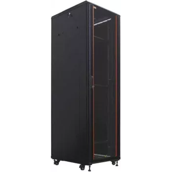 IT-BUDGET 19 inch tinklo spintelė SRK - 42U - 600x600 mm - stiklo/plieno durelės - surinkta - juoda (99ITB19SRK4266GSNM)