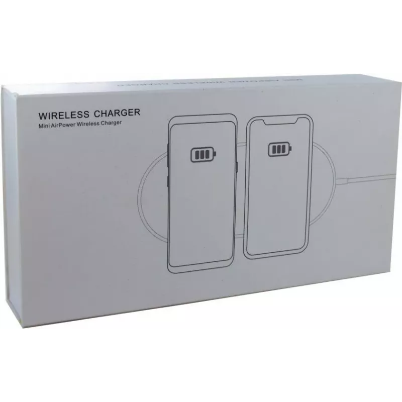 CYOO CY120899 Mini Dual Phone belaidžio įkrovimo stotelė - balta - Qi standartas