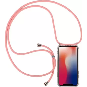 CYOO Necklace Case+ pakabukas Huawei Mate 20 - rausvas silikonas (CY121039)