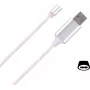 CYOO Flow Light Magnet USB Type-C kabelis 1 m, baltas, LED įkrovimo ir duomenų sinchronizavimo, CY121476
