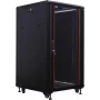 IT-BUDGET 19 inch tinklo spintos SRK - 18U - 600x800 mm - stiklo/plieno durelės - išardoma - juoda (90ITB19SRK1868GSN)