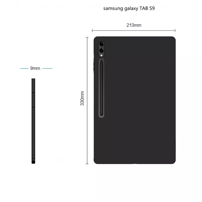 MRDISC nugarėlės dangtelis, skirtas Samsung Galaxy Tab S9 FE 11 colių, juodas TPU (MG-BCSGTABS9FESW)
