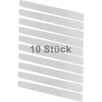 IT-BUDGET Spar-Pack 10x 19 inch 1U tušti rack skydeliai, šviesiai pilki, metaliniai ZAA90ITBBP1HEG