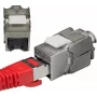 IT-BUDGET RJ45 Business Keystone Modulis Cat.6A Ekranuotas, Montuojamas be Įrankių, Mažo Dydžio su Dulkių Apsauga, PoE+ (90ITBKM6ASS)