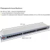 IT-BUDGET 19 inch Patch Panel Profi S - Trumpo gylio - Ekranuotas - Cat.6A - 24 prievadų - PoE+ palaikymas - 1U - Šviesiai pilkas (90ITBPP6A1G)