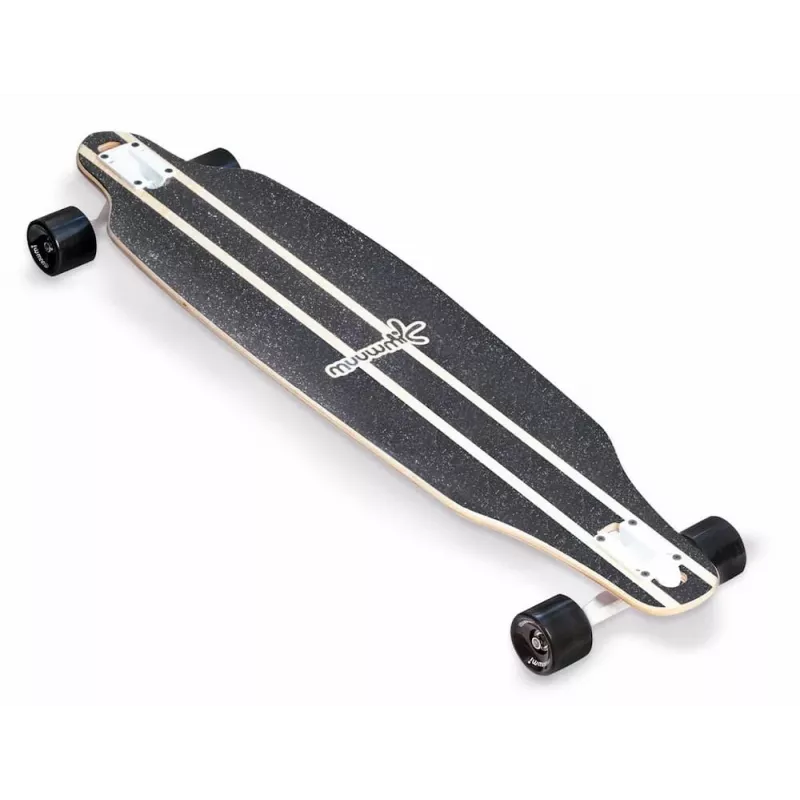 MUUWMI AU 559 ilgasis riedlentis (longboard) - 8 sluoksnių klevo denis, ABEC 7 guoliai, 70 mm ratai, medienos spalvos