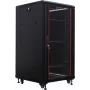 IT-BUDGET 19 inch Tinklo spintelė SRK - 22U - 600x800 mm - Stiklinės/Vientisos durys - Išardoma - Juoda (90ITB19SRK2268GSN)