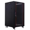 IT-BUDGET 19 colių tinklo spintelė SRK - 22U - 600x600 mm - stiklinės priekinės durys / vientisos galinės durys - išardoma - juoda (90ITB19SRK2266GSN)