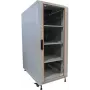 IT-BUDGET 19 inch tinklo spintelė SRK pilnas rinkinys 22U 600x600 mm stiklinės/vientisos durelės 4 ventiliatoriai PDU lentynos išardoma šviesiai pilka 90ITB19SRK2266GG