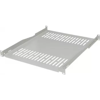 IT-BUDGET 19 inch fiksuota stelažo lentyna / prietaisų padėklas, 80 kg apkrova, 450 mm gylis, gylio reguliavimo tvirtinimas, šviesiai pilka 90ITB19FBX450G