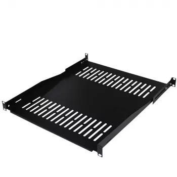 IT-BUDGET 19 inch stelažo lentyna / prietaisų padėklas - 80 kg apkrova - 550 mm gylis - reguliuojamo gylio tvirtinimas - juoda (90ITB19FBX550S)