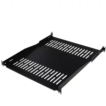IT-BUDGET 19 inch stelažo lentyna / prietaisų padėklas - 80 kg apkrova - 550 mm gylis - reguliuojamo gylio tvirtinimas - juoda (90ITB19FBX550S)