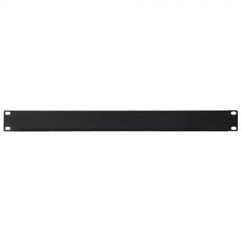IT-BUDGET 19 inch Rack aklinė panelė 1U - lakštinis plienas, juodas miltelinis dažymas (90ITBBP1HEMS)
