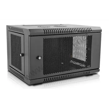 IT-BUDGET 19 inch Tinklo spintelė SWA - 6U - 570x600 mm - Perforuotas priekis ir šonai - Nuimami šonai - Sieninis ir grindų montavimas - Priedų rinkinys - Juoda (90ITB19MSR666TS)