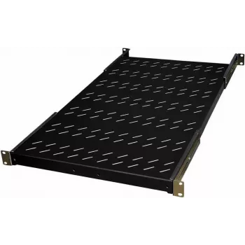 IT-BUDGET 19 colių fiksuota stelažo lentyna 150 kg apkrovai, 750 mm gylio, juoda 90ITB19FBX750S