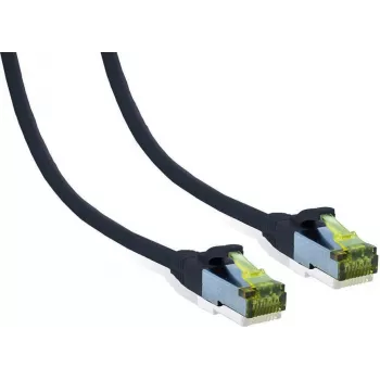 IT-BUDGET Cat.6A viso vario aukščiausios kokybės tinklo kabelis su Cat.7 neapdorotu kabeliu, S/FTP, 600 MHz, 10G, PoE+, LSZH, juodas, 10 m 90ITB6A7PK10S