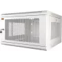 IT-BUDGET 19 inch sieninis tinklo spintos korpusas 6U, 570x600 mm, perforuotas priekis ir šonai, nuimamos šoninės plokštės, baltas 90ITB19MSR666TW
