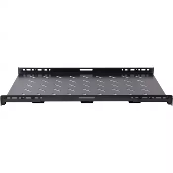 Rockstable RS19-SFH79 1U 19 colių fiksuota lentyna, SPCC plienas, juoda, 60 kg apkrova