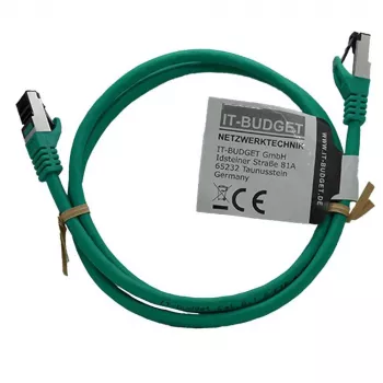 IT-BUDGET Cat.8.1 S/FTP pilno vario tinklo kabelis, 1 m, žalias, 40 Gbps, LSZH, PoE+ 90ITBFLEX81PK1GR