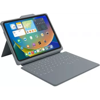 B2Bworkplace Smart Rugged klaviatūros dėklas su Smart Connector iPad 11 (2025) ir 10.9 (2022), pilkas/permatomas, QWERTZ