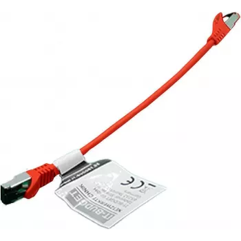 IT-BUDGET Premium Cat.8.1 S/FTP tinklo kabelis, varinis, 26 AWG, 2000 MHz, 40 Gbps, PoE+, LSZH, raudonas, 0,25 m 90ITBFLEX81PK025R
