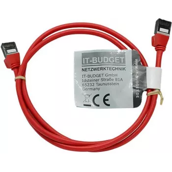 IT-BUDGET Slim Cat.8.1 S/FTP tinklo kabelis, 1,5 m, raudonas 90ITBSLIM81PK15R