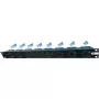 Liebernetz 19 inch 1U stovo ventiliatorių blokas, horizontalus įtraukimas, 95 m³/h, 12V DC, 34 dB, juodas (90LN19LUE1HE8B)