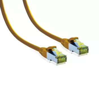 IT-BUDGET Premium viso vario tinklo kabelis Cat.6A su Cat.7 žaliava 600 MHz be halogenų PoE+ 10Gbit geltonas 0,25 m 90ITB6A7PK025Y