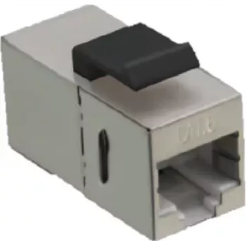 IT-BUDGET RJ45 modulinis sujungėjas Cat. 6A, ekranuotas, kompaktiškas, snap-in, sidabrinis 90ITBMK6AS
