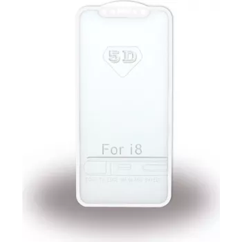 CYOO Premium Apple iPhone X 5D grūdinto stiklo ekrano apsauga - balta