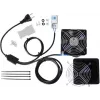 IT-BUDGET IT spintos ventiliatoriaus rinkinys su termostatu, 160 m³/h, 230 V, paruoštas pajungimui, 1 ventiliatorius 90ITBTKD180603KTHS128