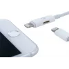 CYOO 2-in-1 Lightning įkrovimo ir garso adapterio kabelis - baltas