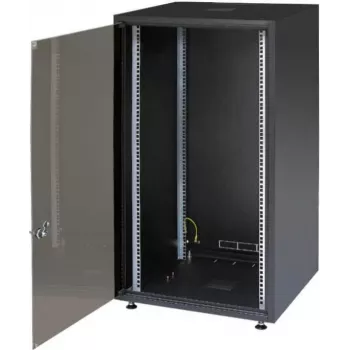 IT-BUDGET 19 inch serverio spintelė SJB - 18U - 600x800 mm - stiklinės durelės - galinė plokštė - juoda (W-SJB6080-18S-161)