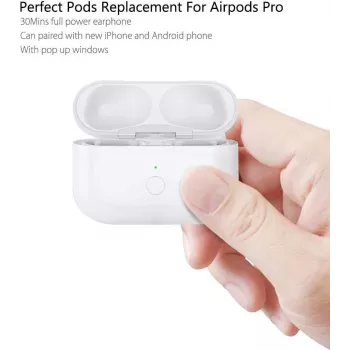 CYOO įkrovimo dėklas Apple AirPods Pro (1 ir 2 kartos) ausinėms, baltas, laidinis ir belaidis įkrovimas CY121780