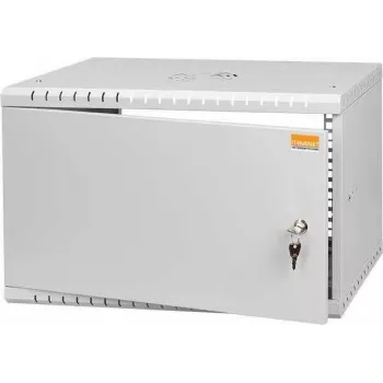 IT-BUDGET 19 colių sieninis tinklo spintelė TAUNUS 6U, 450mm gylio, šviesiai pilkos spalvos 90ITB19645MG