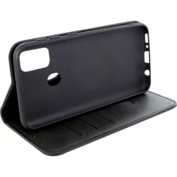 CYOO Premium BookCase Apple iPhone 13 mini dėklas - juodas sintetinės odos piniginės dėklas CY122554