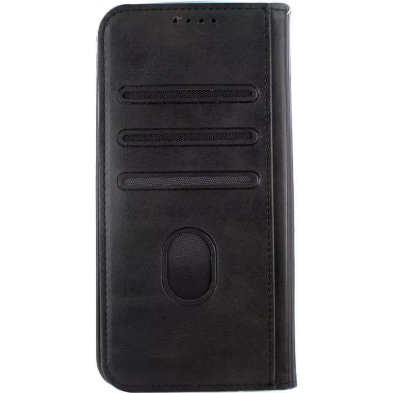CYOO Premium BookCase Apple iPhone 13 mini dėklas - juodas sintetinės odos piniginės dėklas CY122554