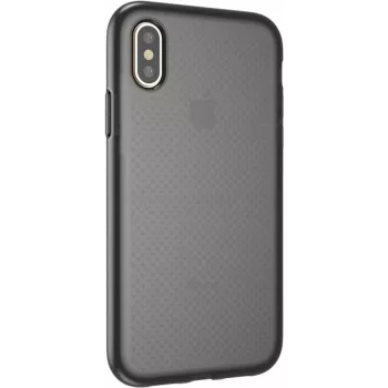 CYOO Dot Back silikoninis dėklas Apple iPhone XS Max - permatomas/juodas