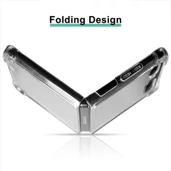CYOO TPU silikoninis dėklas Samsung Galaxy Z Flip telefonui - permatomas (CY122089)