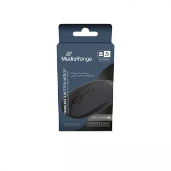 MEDIARANGE MROS268 simetrinė belaidė optinė pelė, 2,4 GHz, 1600 DPI, juoda