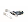 EXSYS EX-46022 PCIe 2S serijinė RS-232 plokštė su aštuonkojo kabeliu (EXAR lustas)