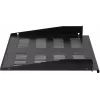 Rockstable RS19-FH18 19 colių 1U fiksuota lentyna, 400 mm gylio, 25 kg apkrovai, juoda