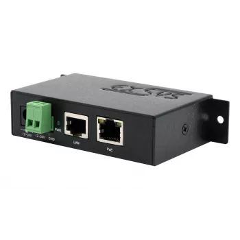 EXSYS EX-6007POE-WO PoE+ Gigabit tinklo injektorius, metalinis korpusas, 12-24V DC įėjimas, be maitinimo šaltinio