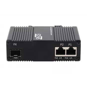 EXSYS EX-60344 2 prievadų PoE++ medijos konverteris 90W, SFP, -40°C iki +80°C
