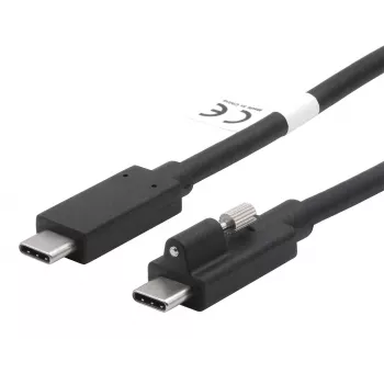 EXSYS USB 3.2 Gen 2x1 USB-C kabelis 1 m juodas su vienu varžtu (EX-K1595V-1.0)